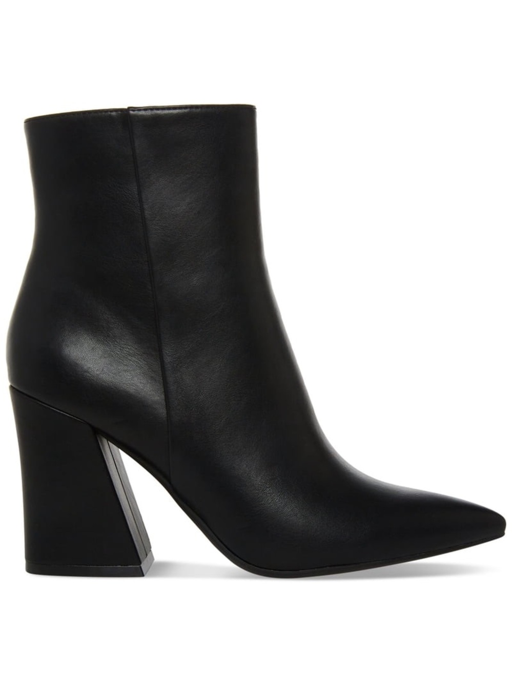 Madden Girl Black Pointed Toe Sculpted Block Heel Ankle Boot